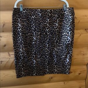 Size XL 14/16 CLEO leopard print midi pencil skirt